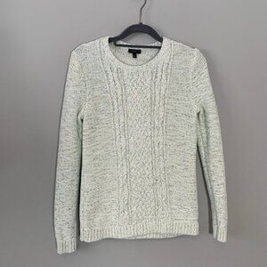 Talbots 100% cotton cable knit long‎ sleeve pullover crewneck sweater